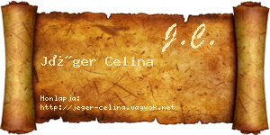 Jéger Celina névjegykártya